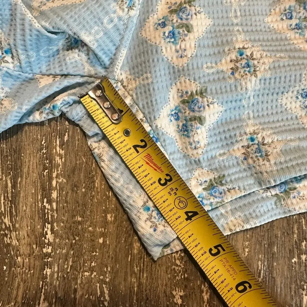 Blackbough Swim Lined Bathing Suit Trunks AOP Geometric Floral Blue Men’s Size L